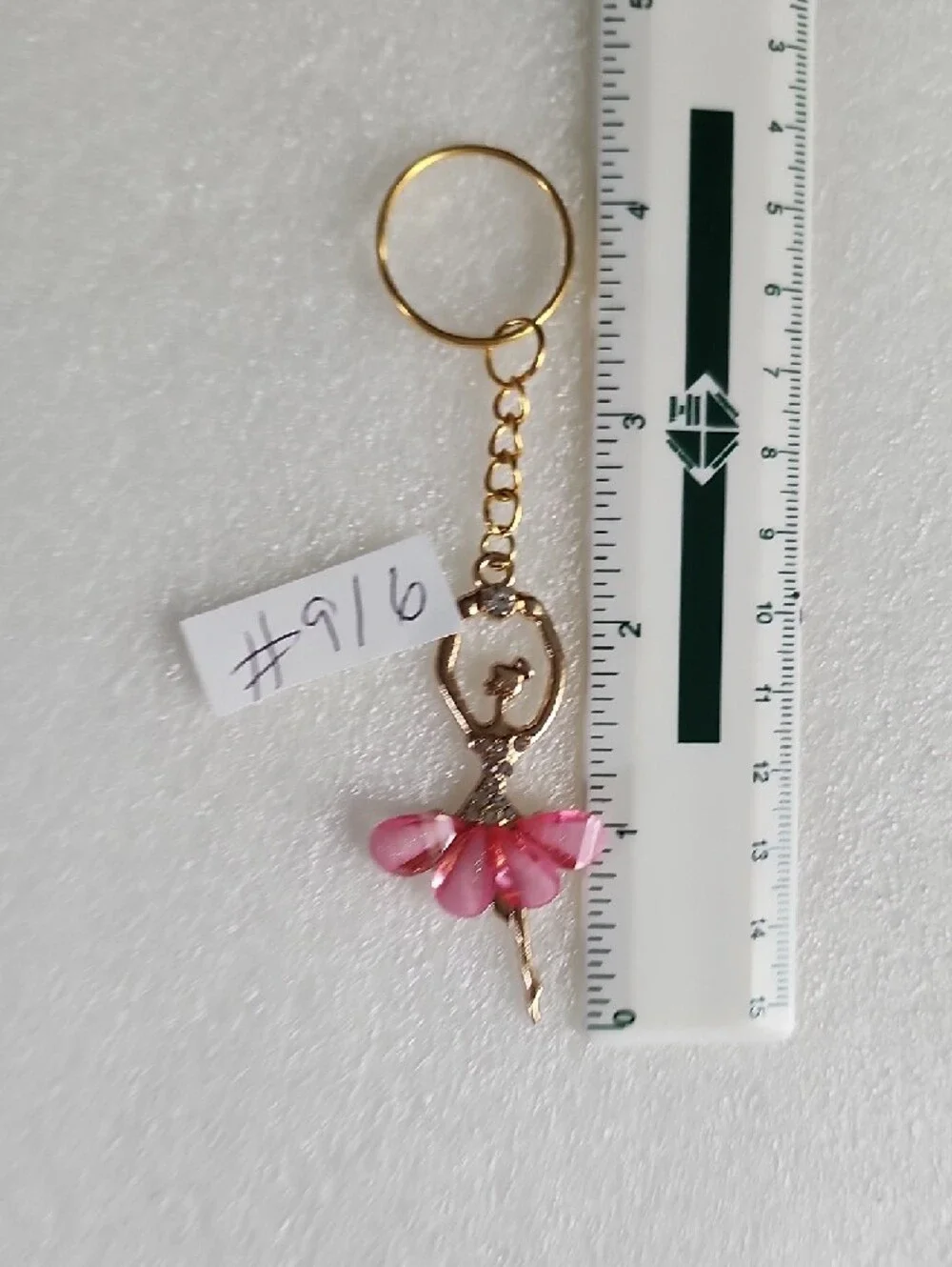 Hand Crafted Pink Ballerina Key & Card Holder Keychain